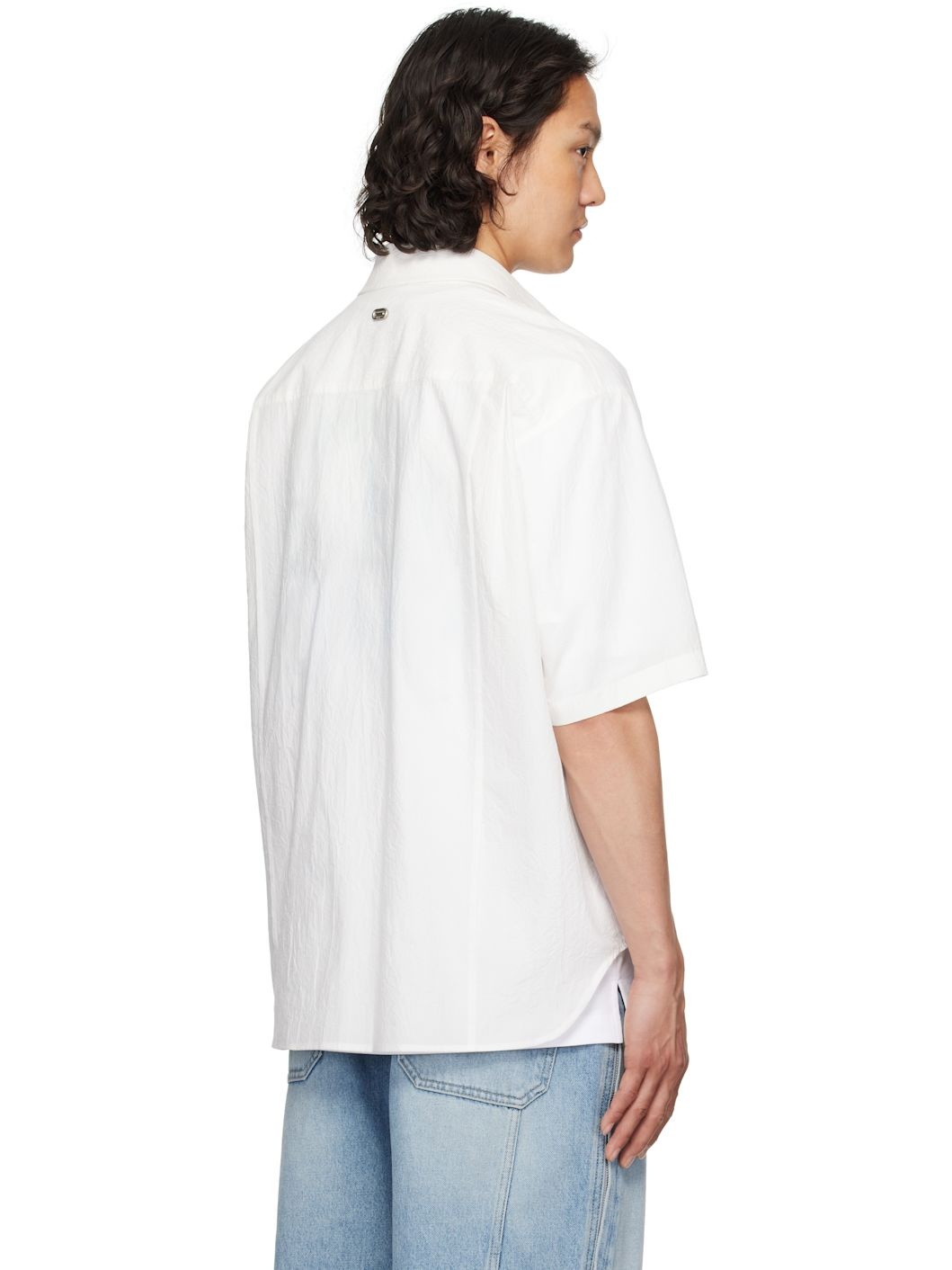 White Crinkled Shirt - 3