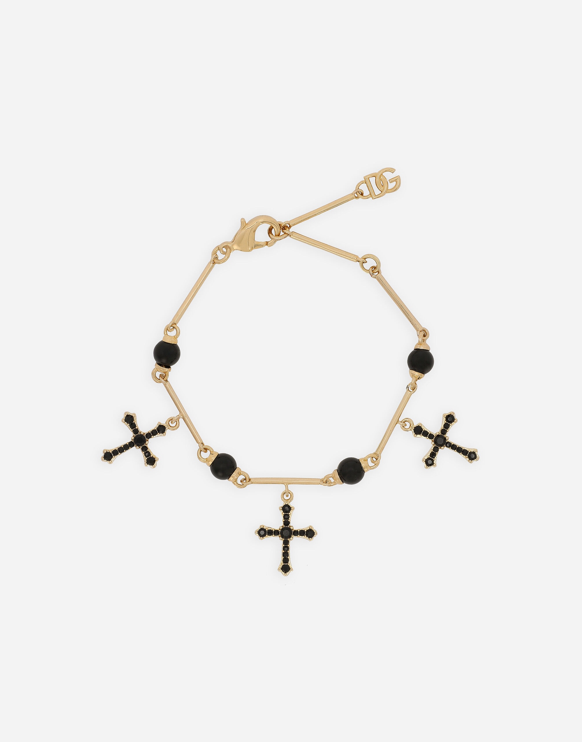 Cross bracelet with “DNA” rhinestones - 1