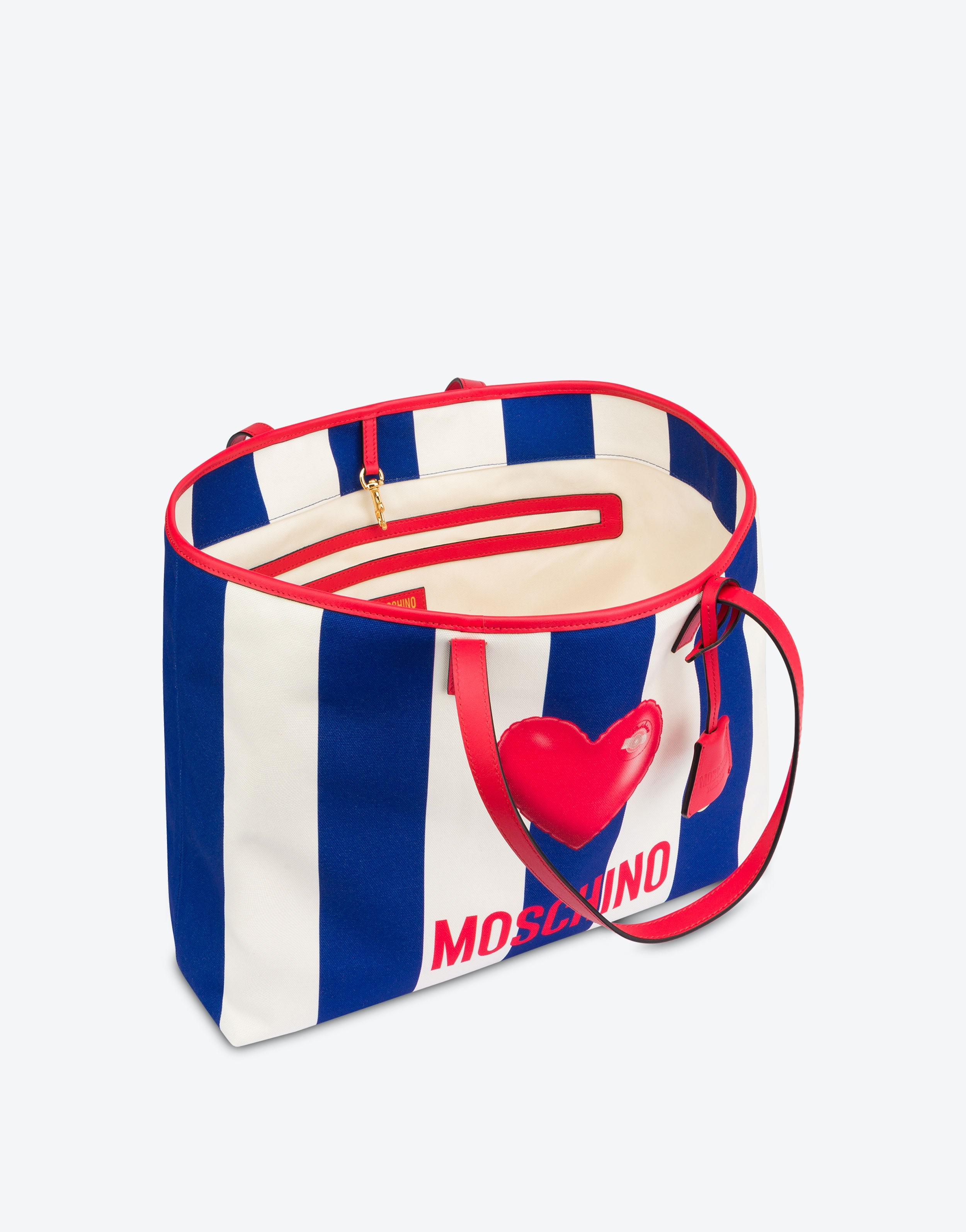 TWO-TONE STRIPED CANVAS SHOPPER - 3