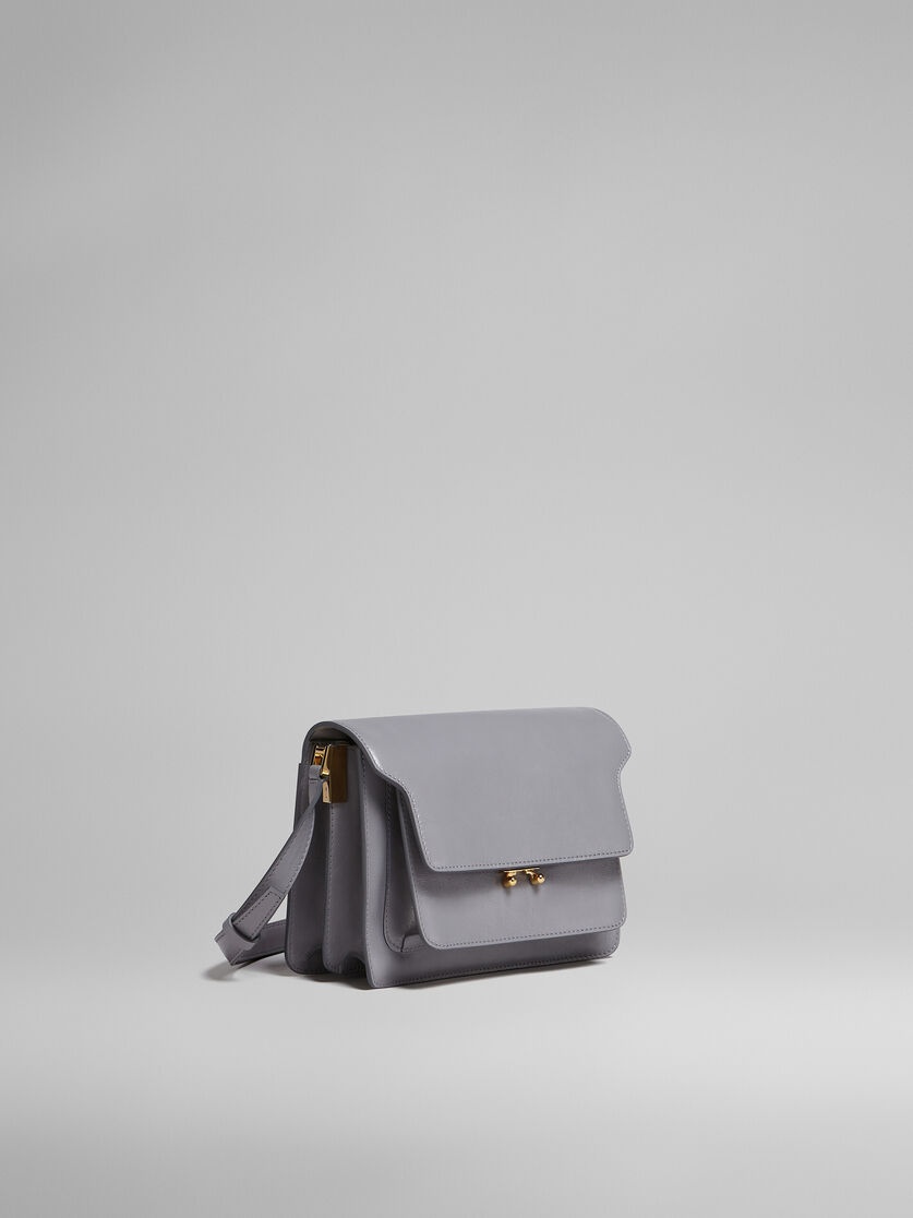 TRUNK SOFT MEDIUM BAG IN GREY LEATHER - 6