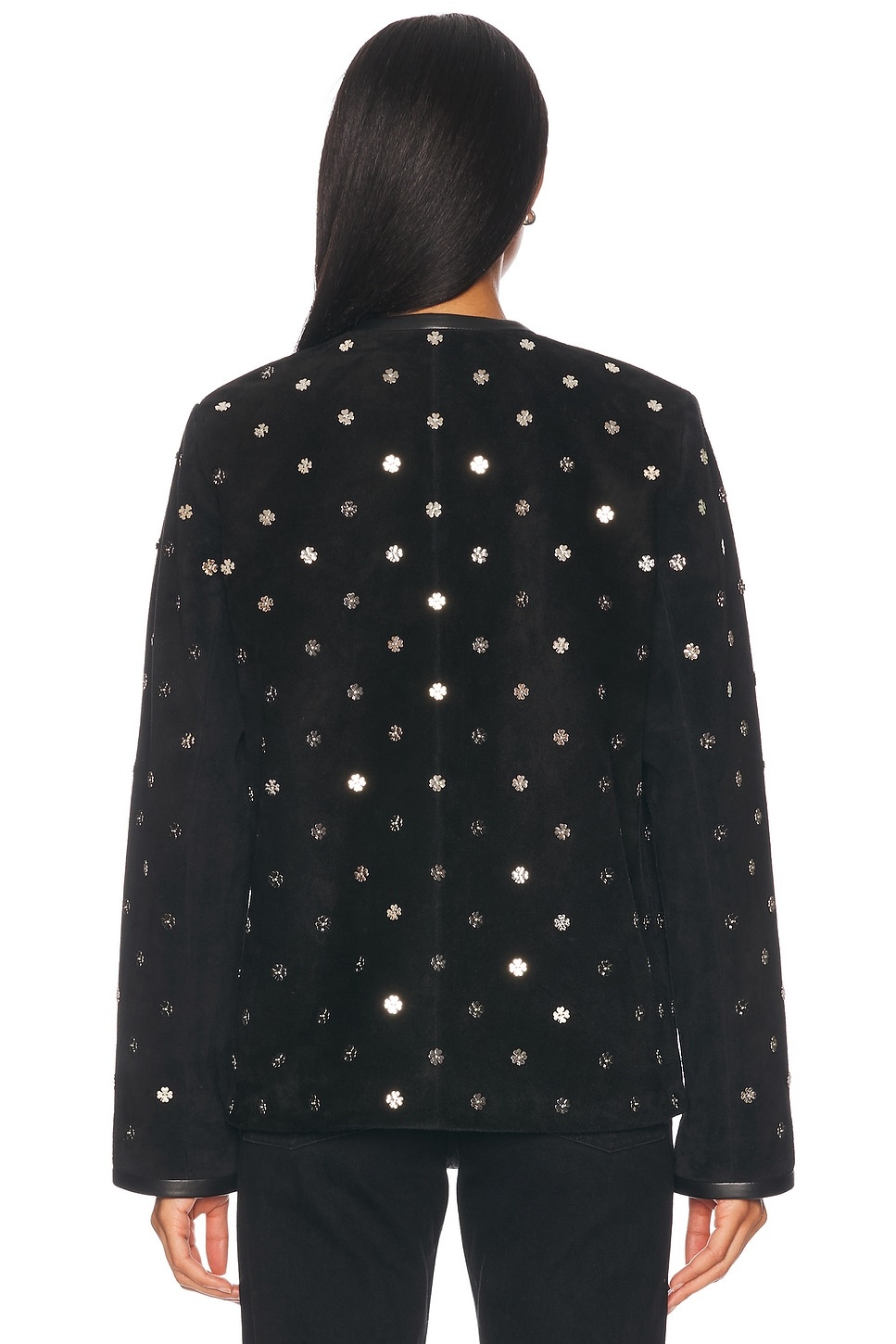 Clover Charm Suede Jacket - 4