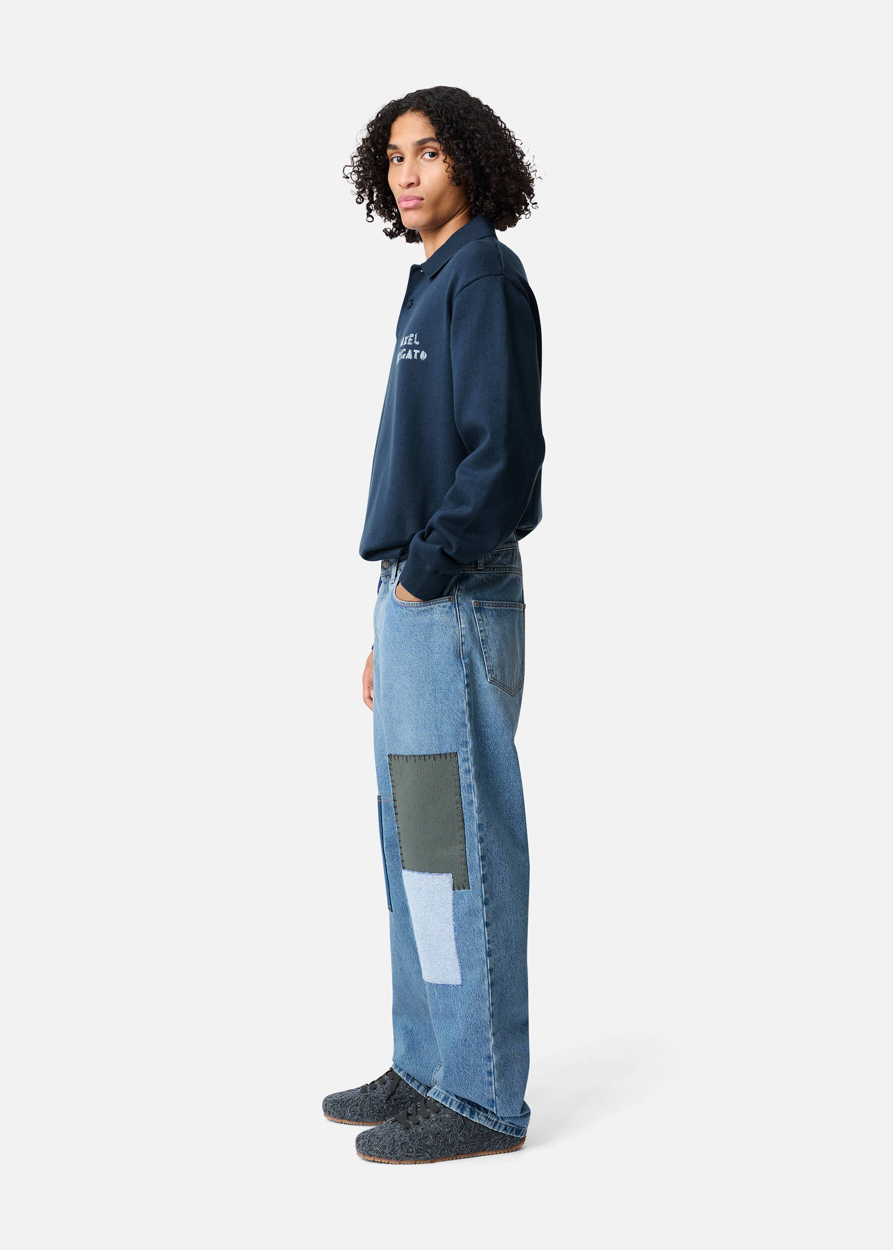 Zine Embroidered Patch Jeans - 9