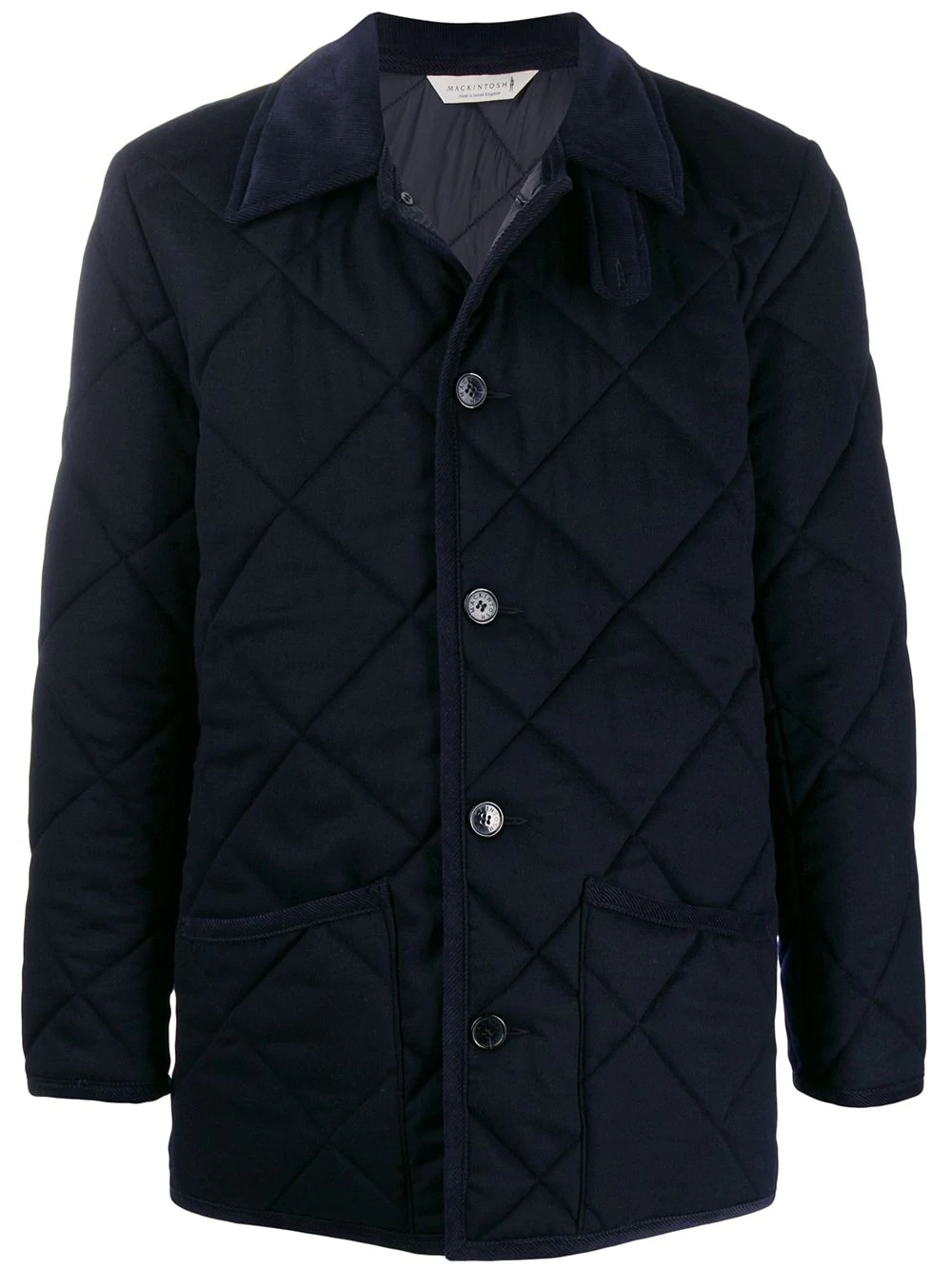 WAVERLY Navy Quilted Wool Jacket|GQ-1001 - 1