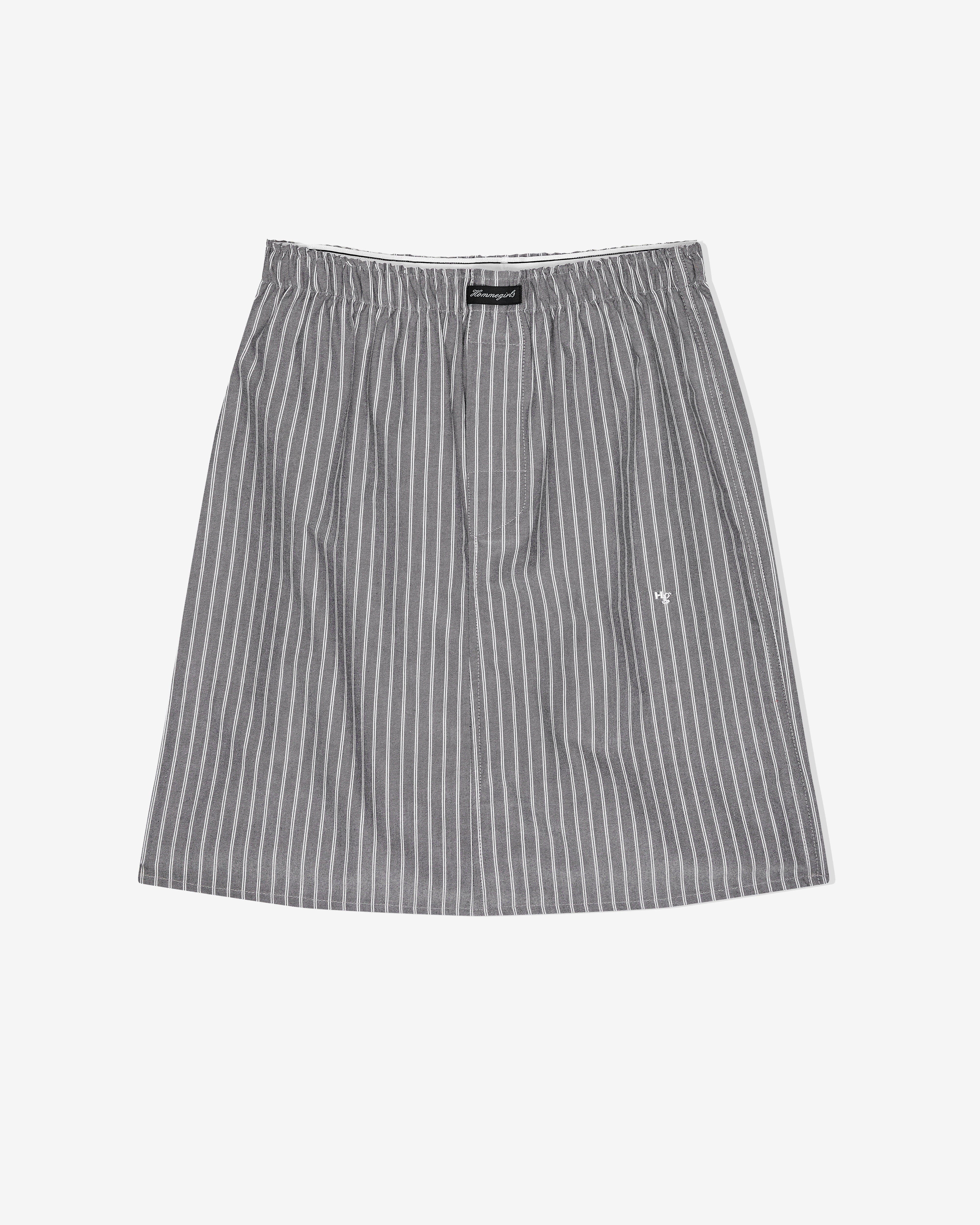 Hommegirls Boxer Pencil Skirt in Grey Stripe Oxford at Nordstrom - 3