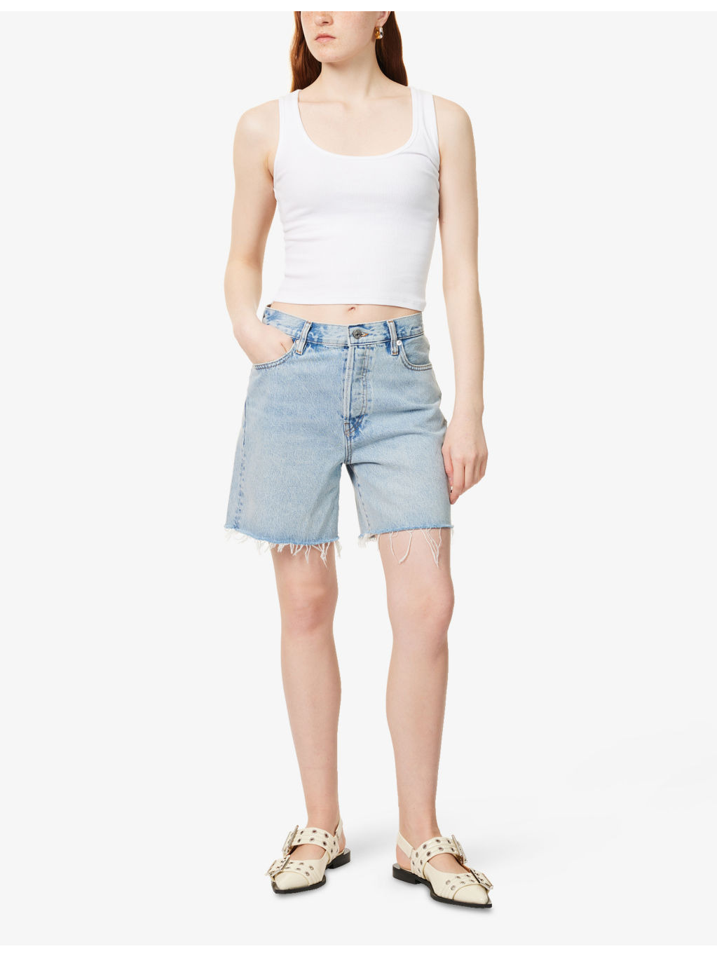 The Timeless High-Rise Denim Shorts - 2