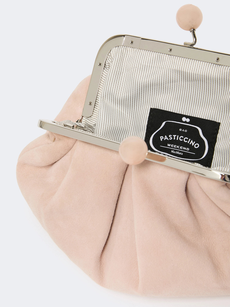 VALOIS Small suede Pasticcino Bag - POWDER 5