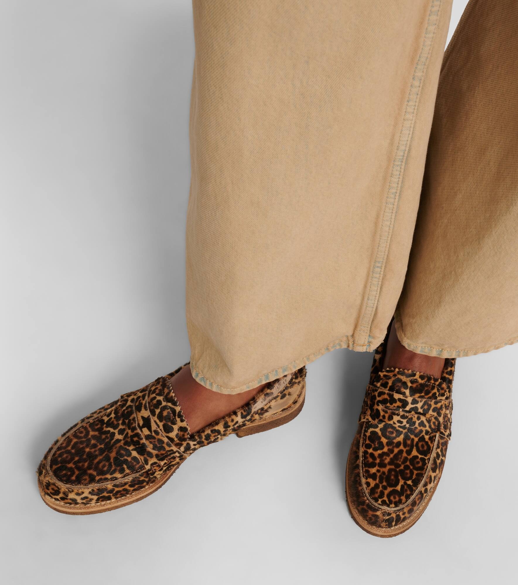 Jerry calf hair penny loafers - 7