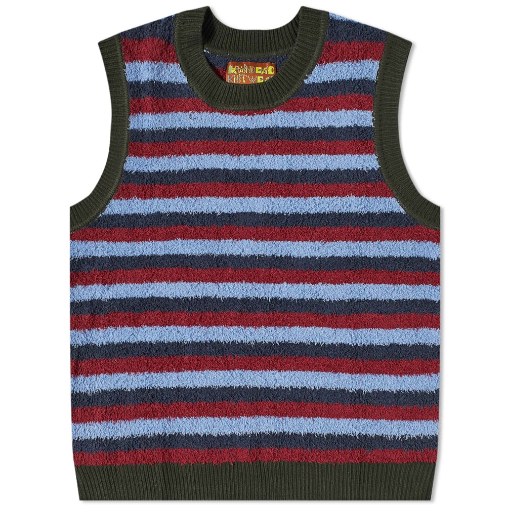 Brain Dead Teddy Fur Striped Vest - 1