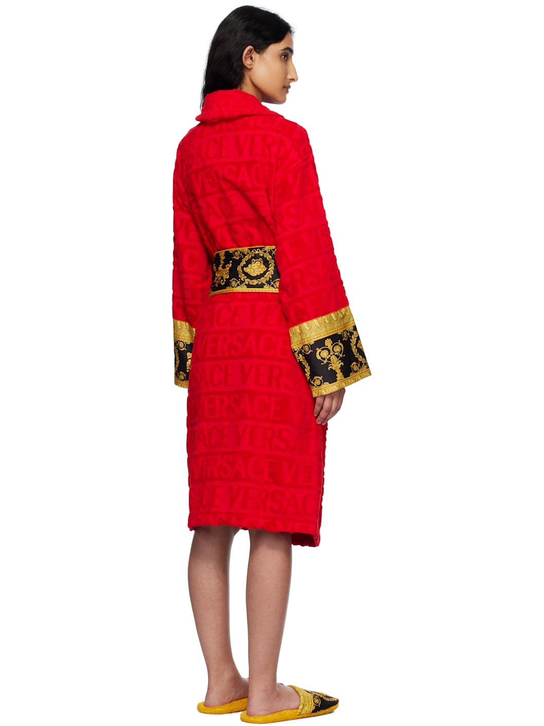 Red 'I Heart Baroque' Bathrobe - 3