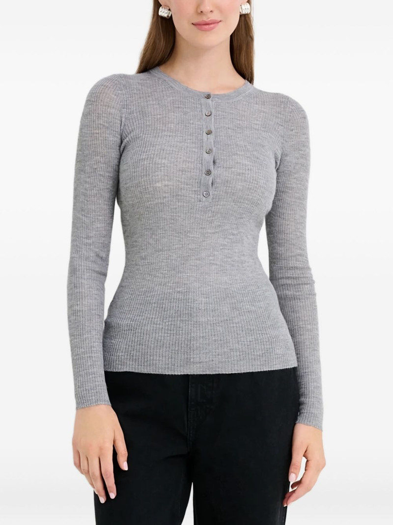 Julian ribbed Henley T-shirt 3