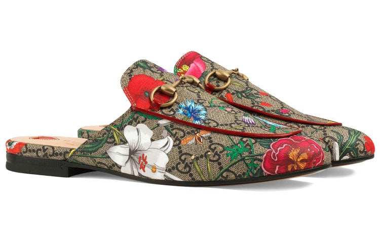 (WMNS) Gucci Princetown G 'Floral' 432772-HT540-8489 - 2