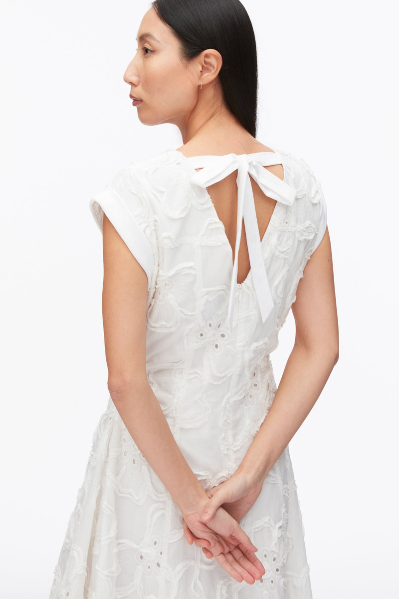 Embroidered Belted Midi Dress with Handkerchief Hem 7
