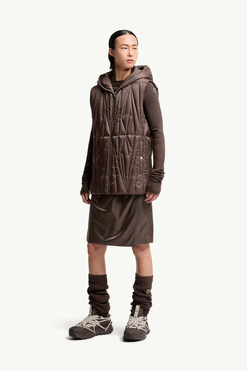 Moncler Moncler + Rick Owens Geocamo Ziplock Hooded Down Vest outlook