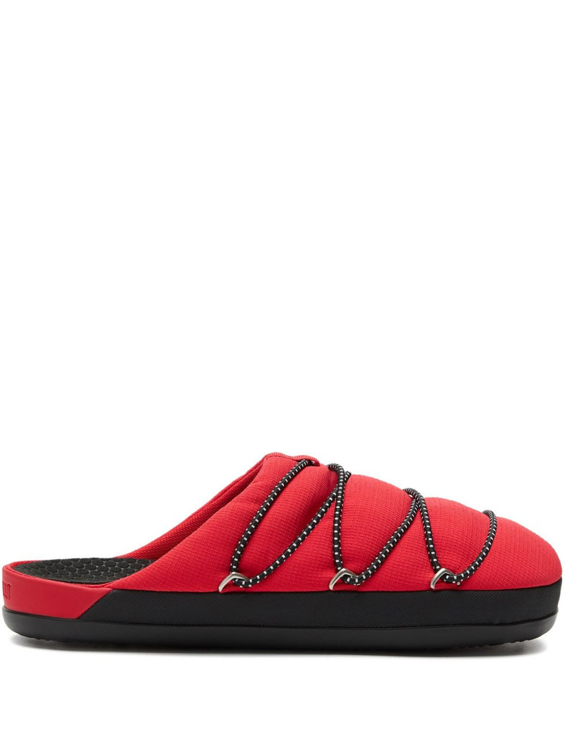 quilted lace-up slippers 1