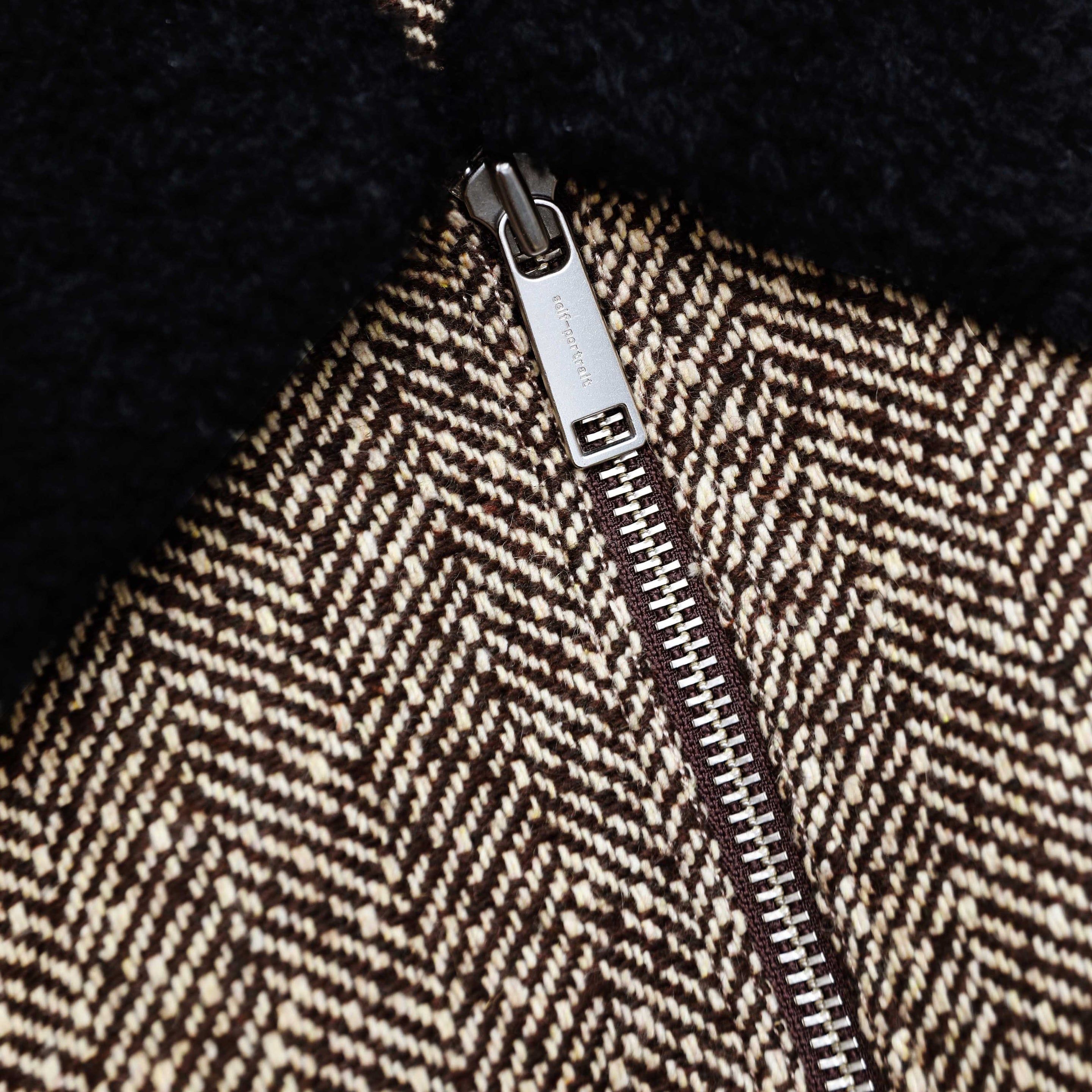 Brown Herringbone Jacket - 6