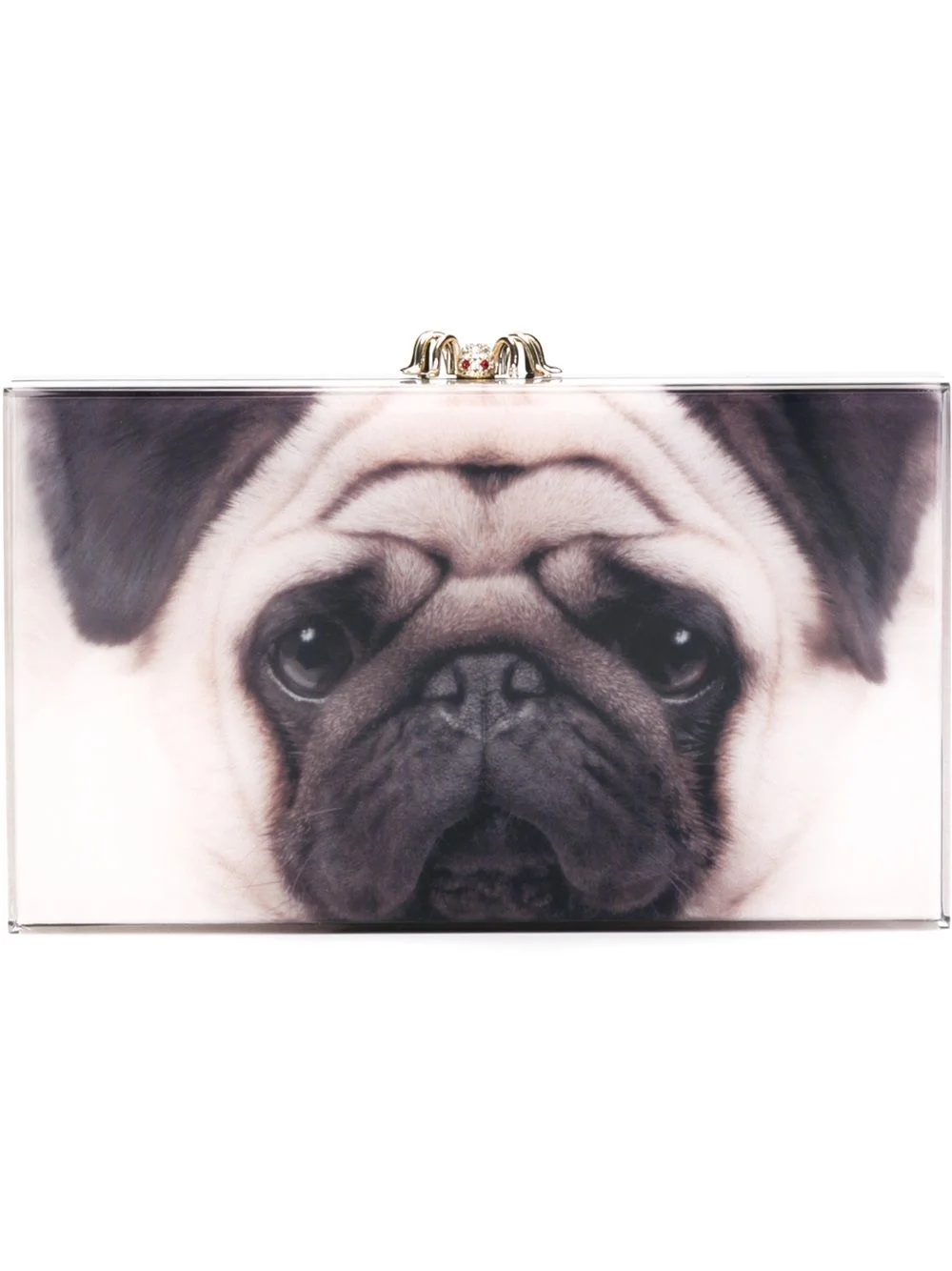 'Pandora' pug print clutch - 1