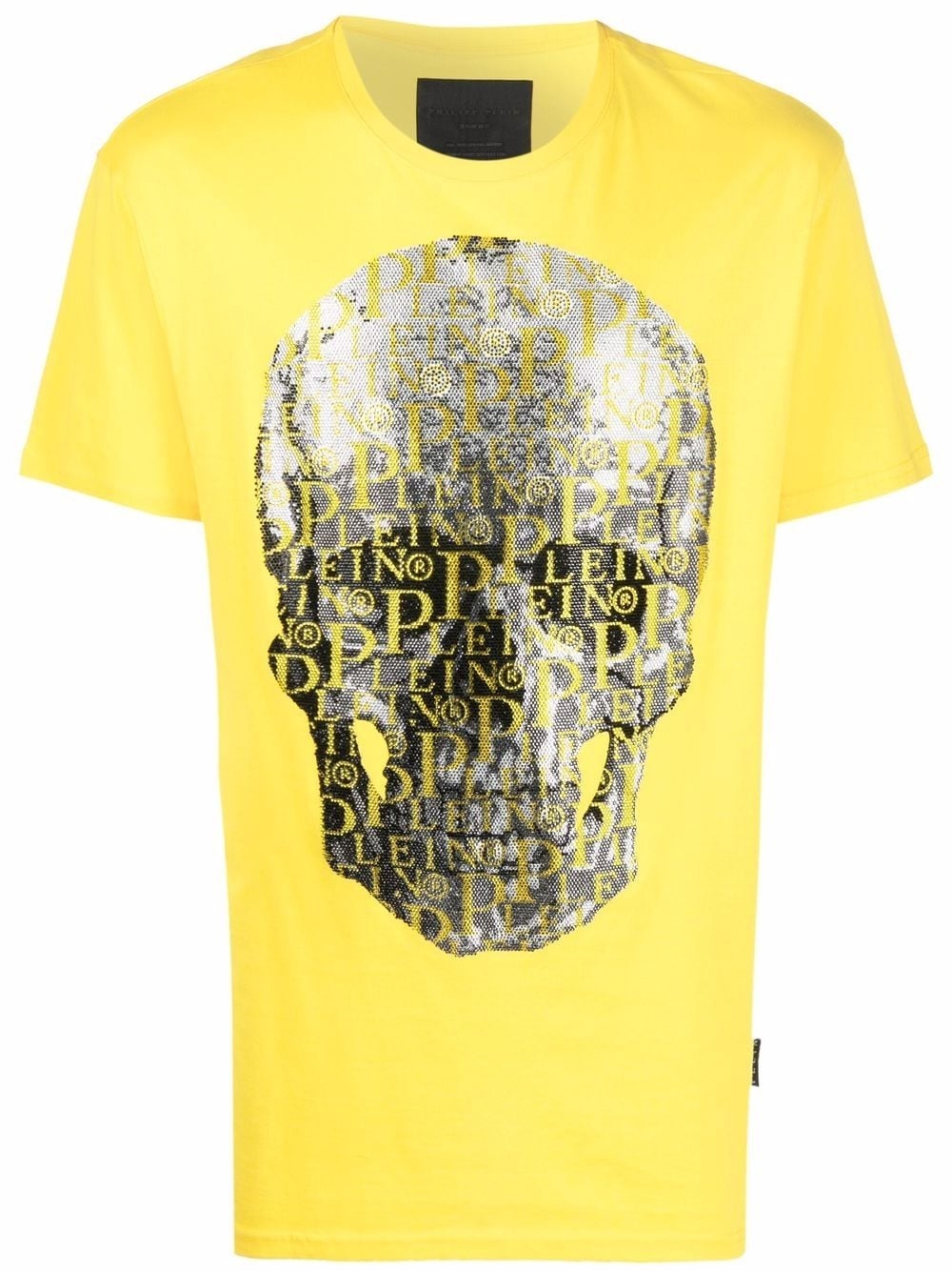 beaded logo-skull T-shirt - 1