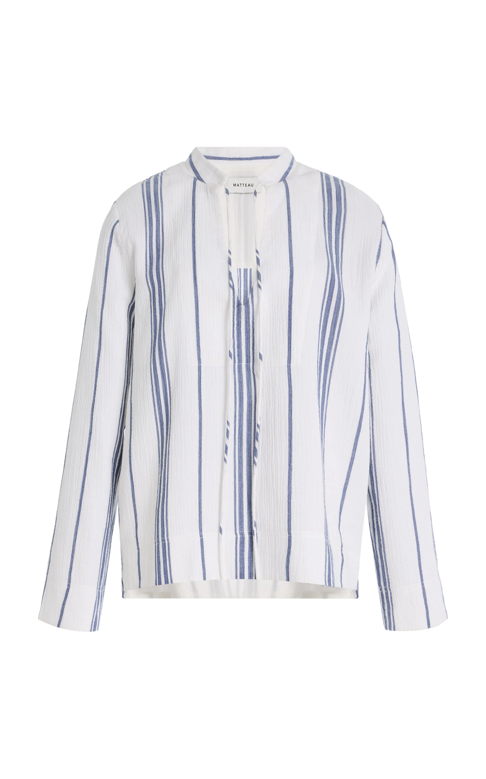 Fisherman Striped Cotton Top white - 1