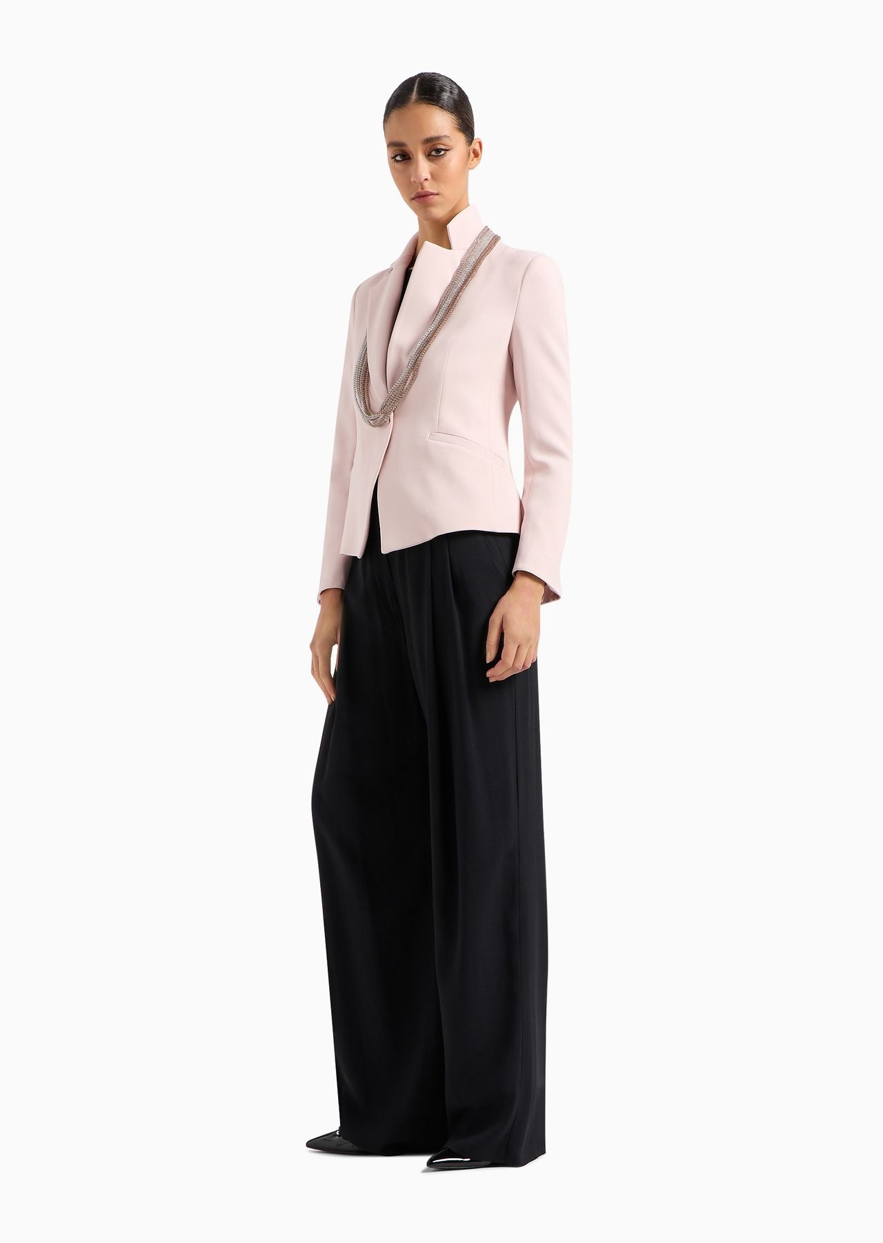 Cady crêpe jacket with lapels - 4