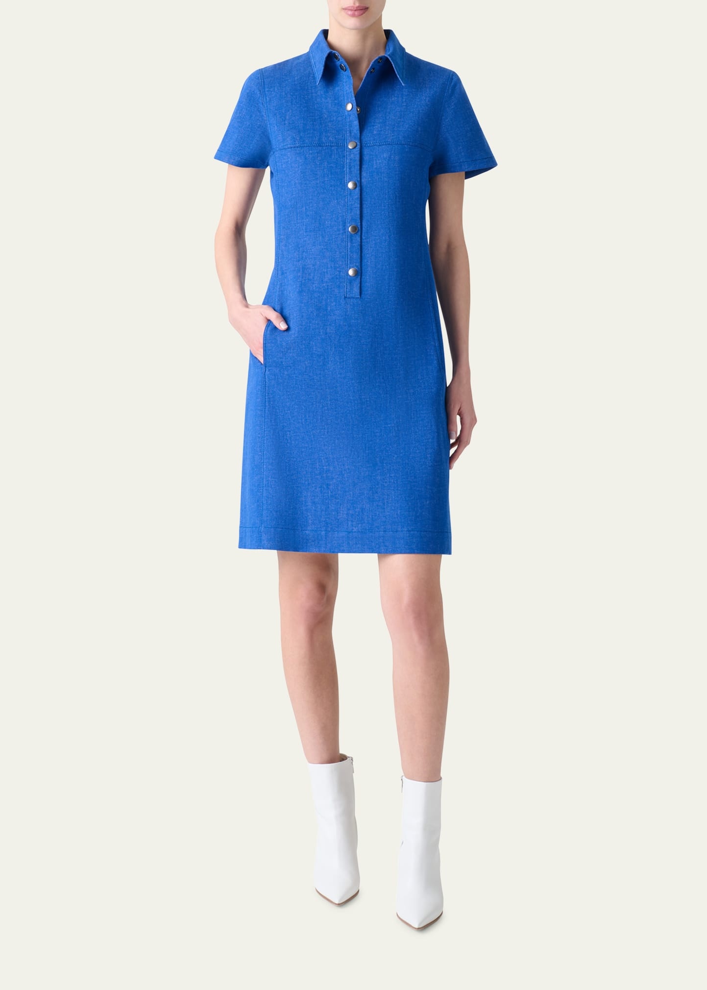 Denim Polo Dress - 2