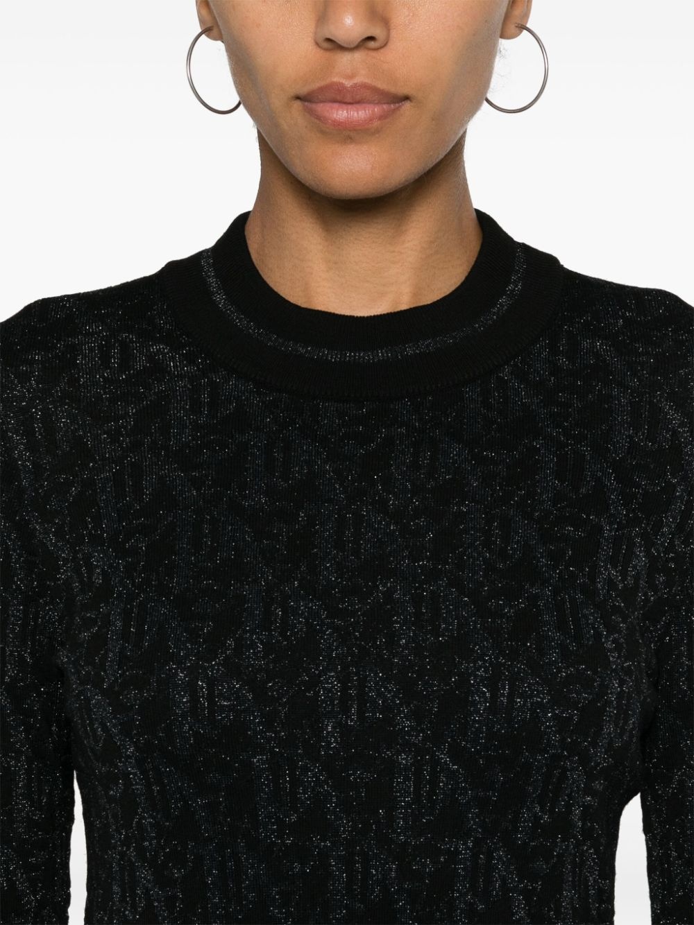 monogram-jacquard mini dress - 5
