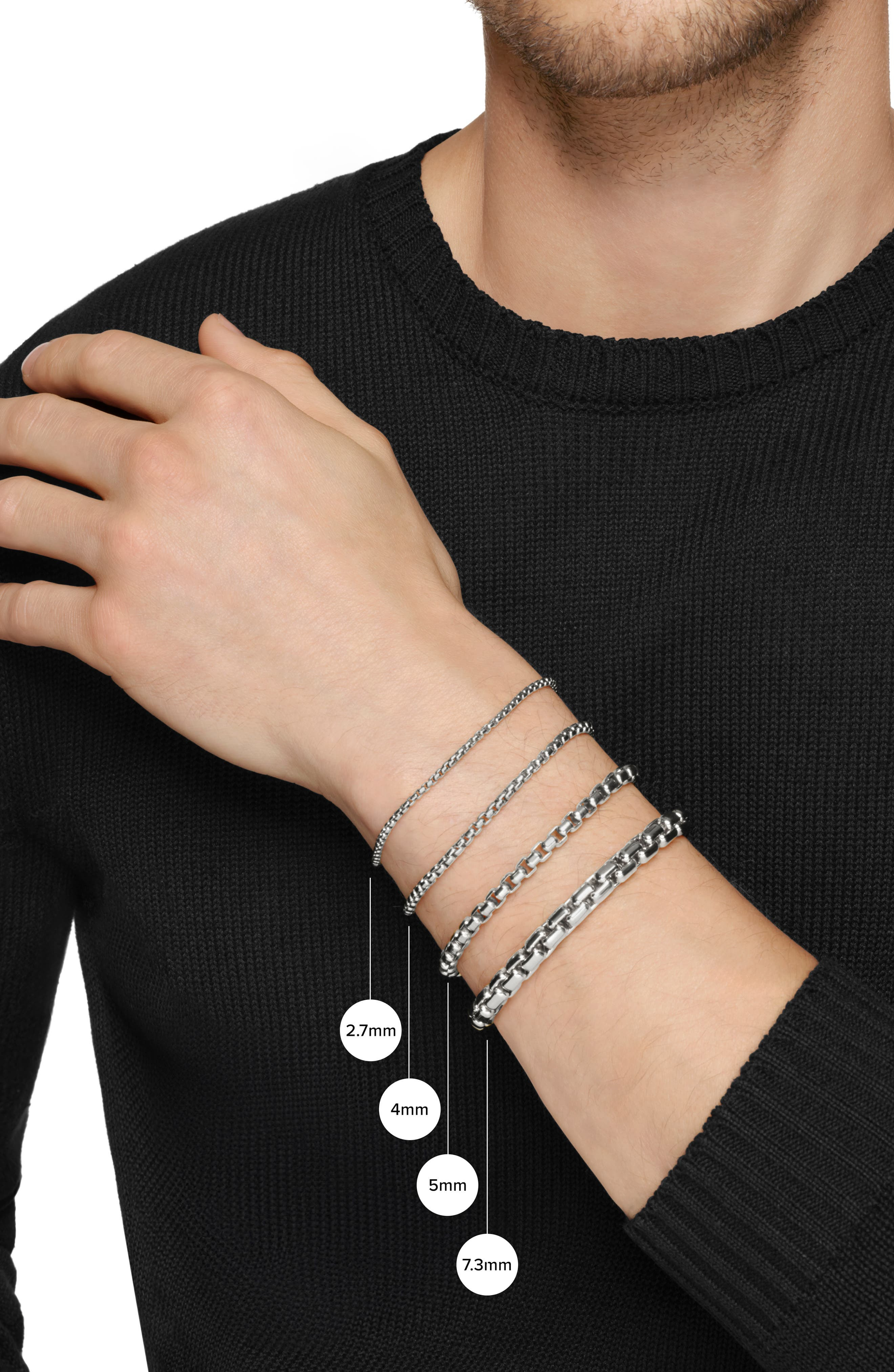 David Yurman Men's Box Chain Bracelet in Darkened Stainless Steel, 5mm at Nordstrom - 3