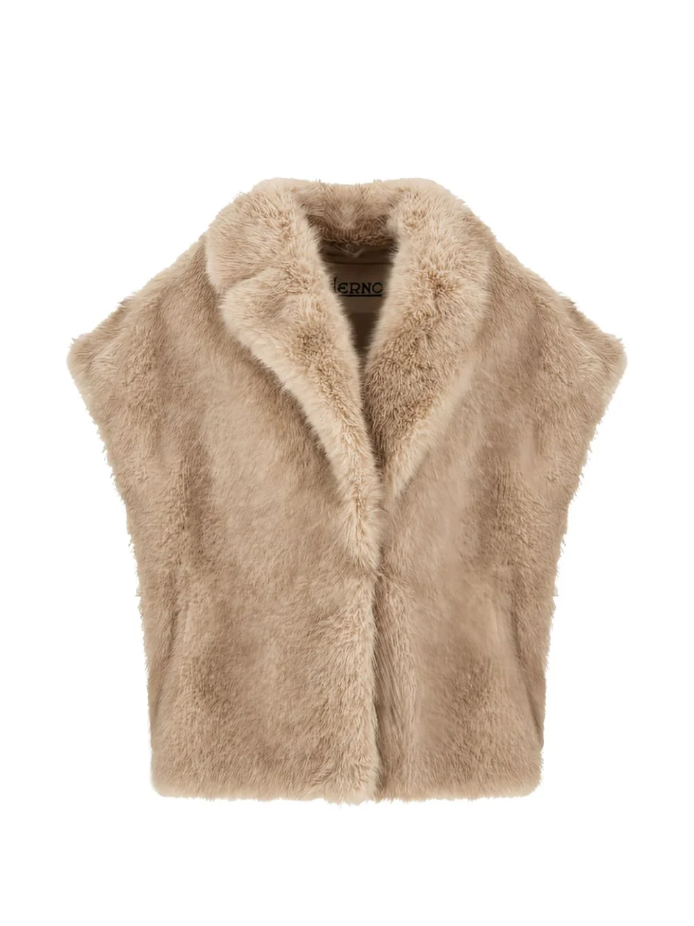 faux-fur short-sleeve jacket - 1