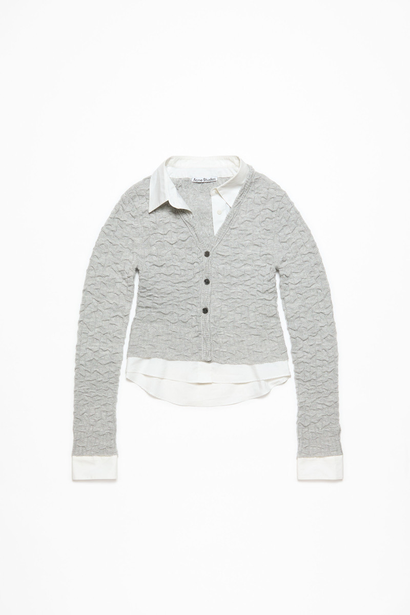 Layered cardigan - Light grey 1