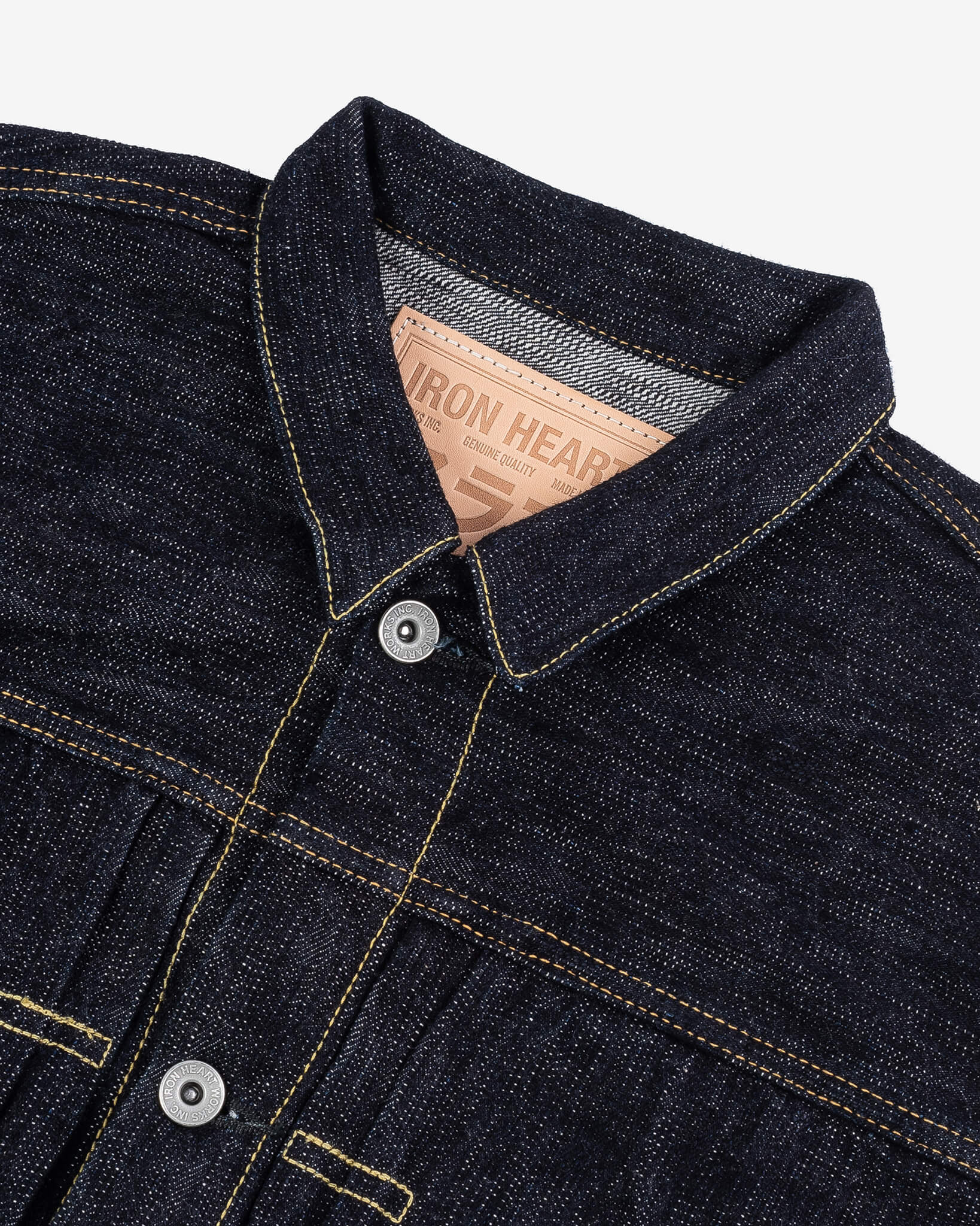 IHJ-507-SLB 16oz Slubby Selvedge Denim Type II Jacket - Indigo - 5