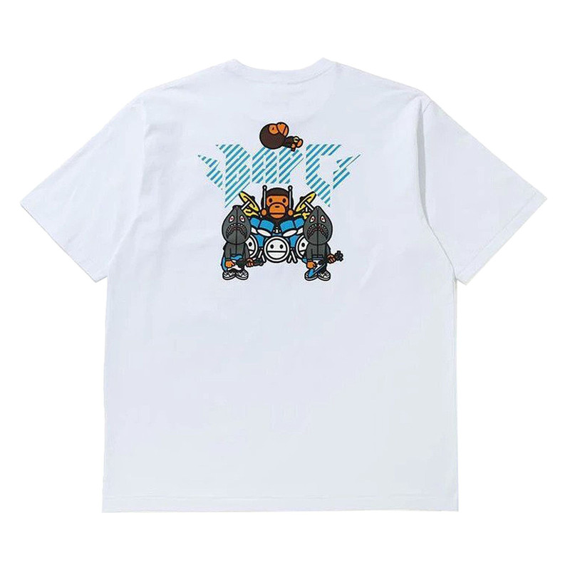 A BATHING APE® BAPE Baby Milo Rock Band RLX Tee 'White' outlook