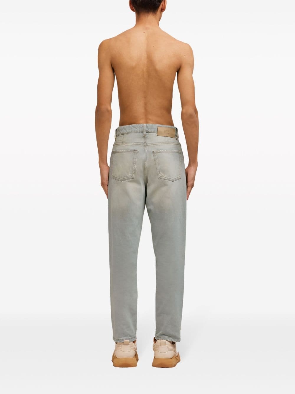 logo-patch organic cotton jeans - 5