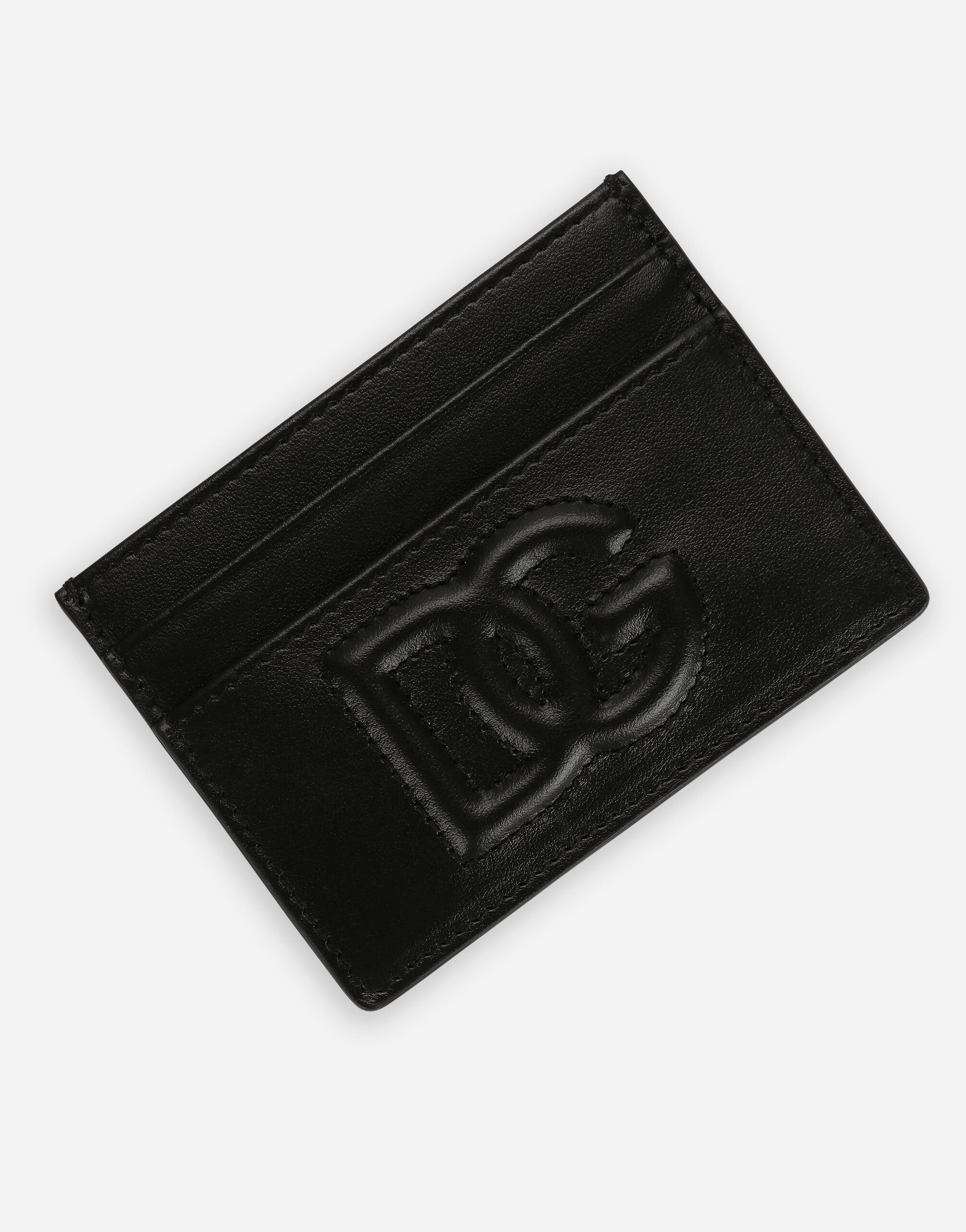 Calfskin card holder with DG logo - 4
