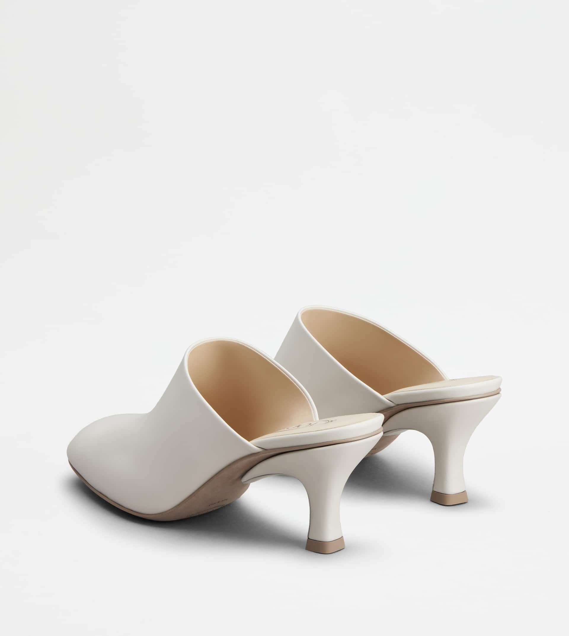 MULES IN LEATHER - WHITE - 3