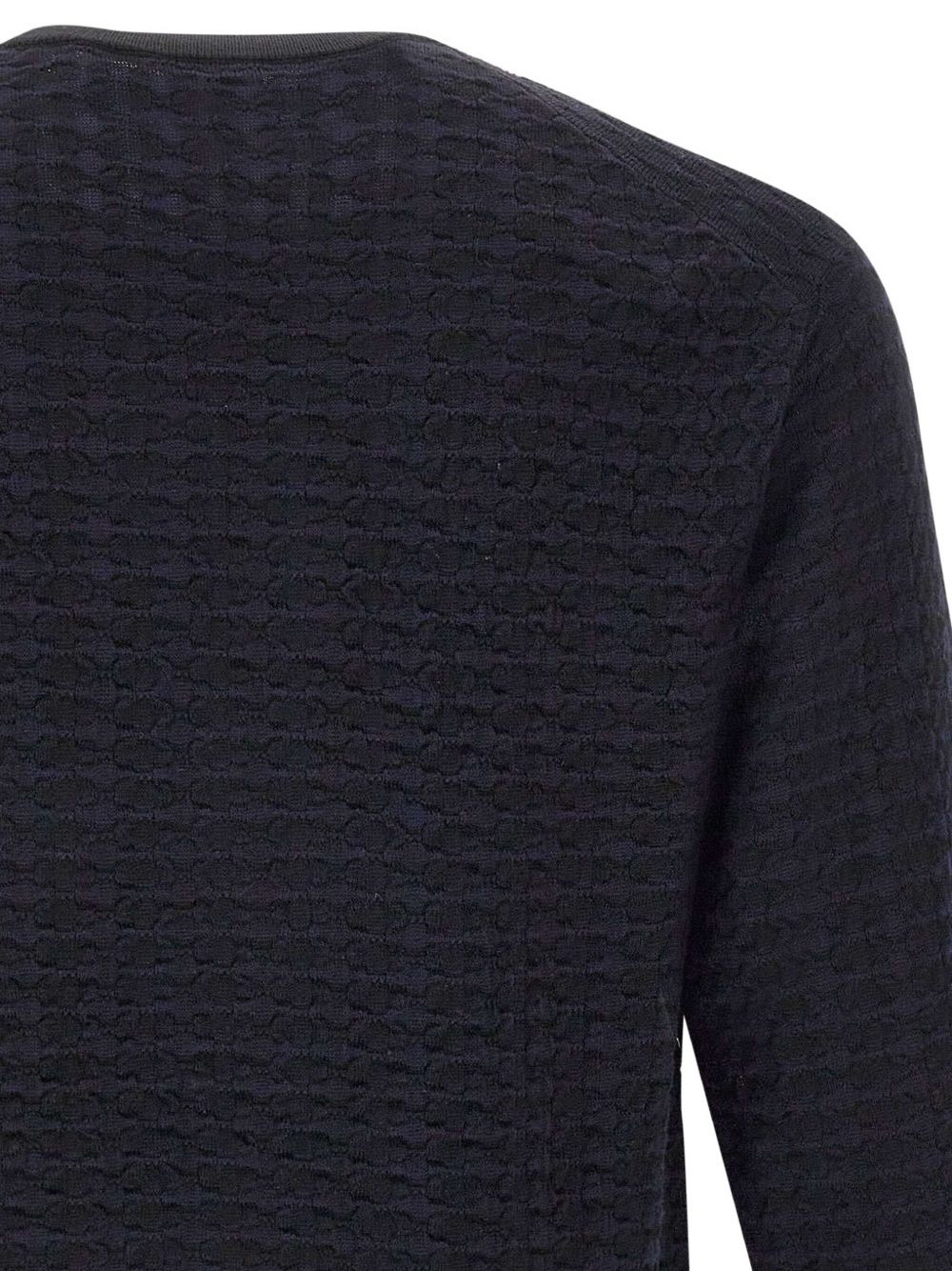 textured crew-neck sweater - 4