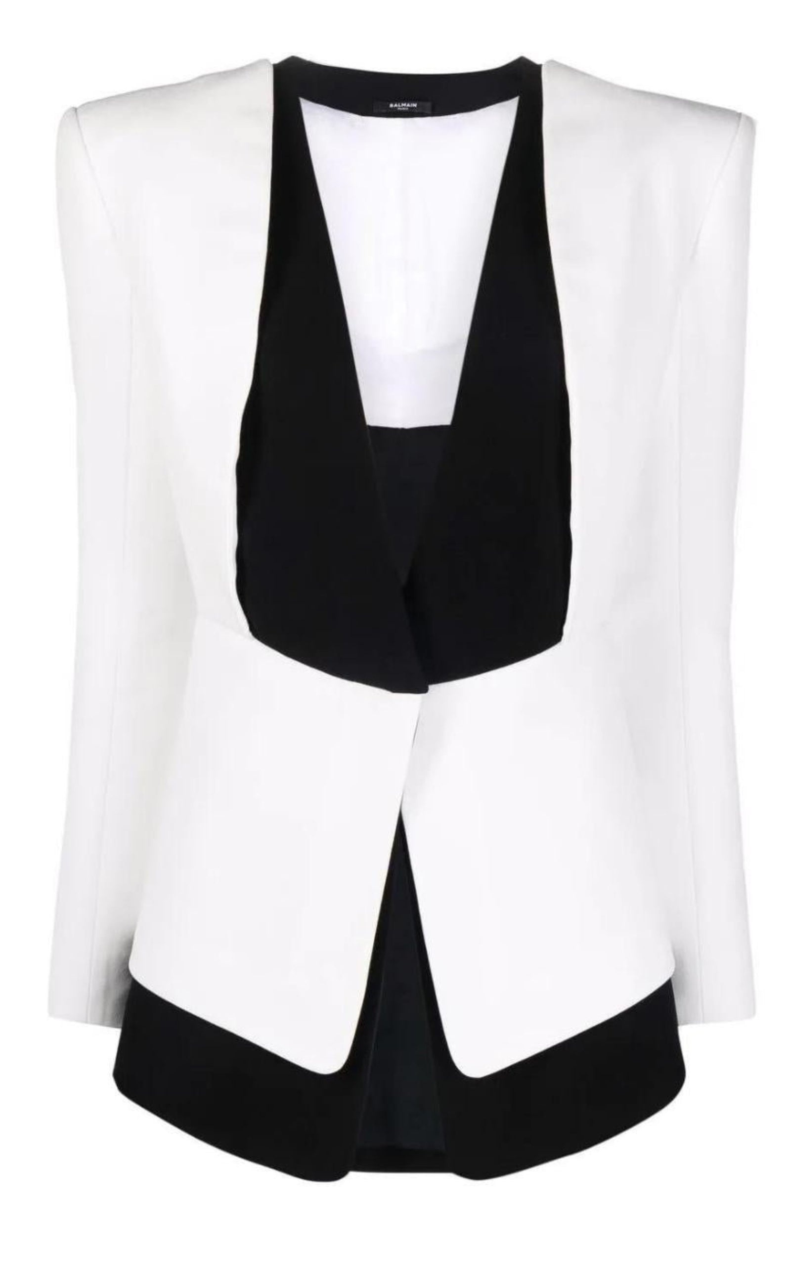 Two-tone Crepe Blazer - 1