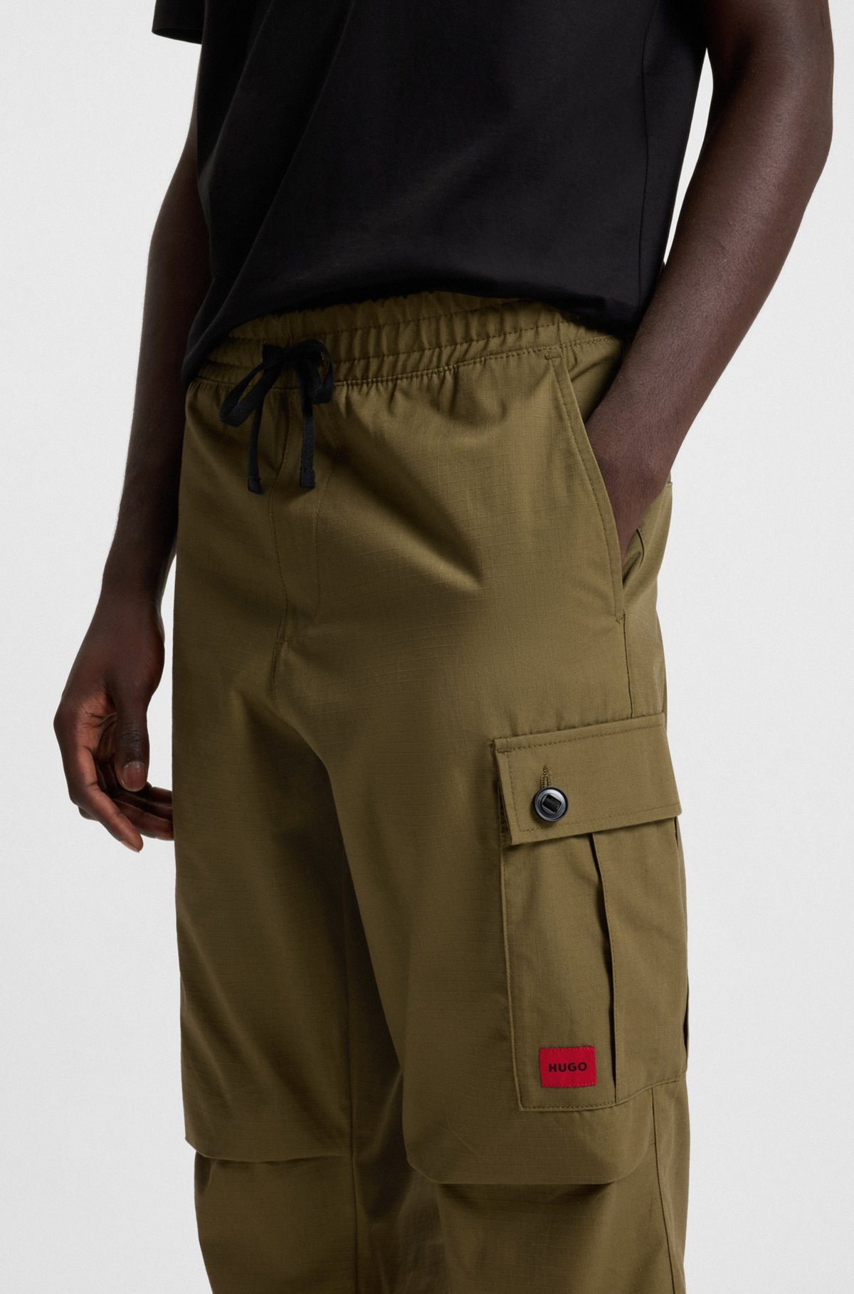 REGULAR-FIT CARGO TROUSERS IN RIPSTOP COTTON - 5
