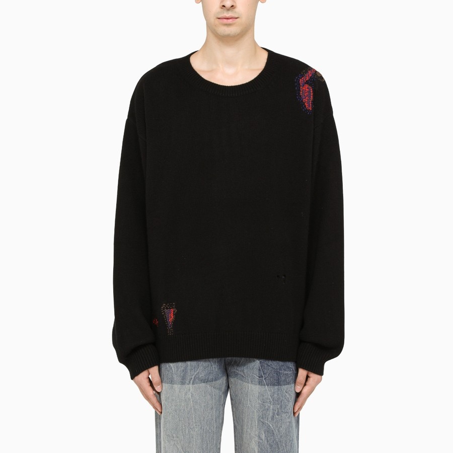 Black Maria embroidered sweater - 1