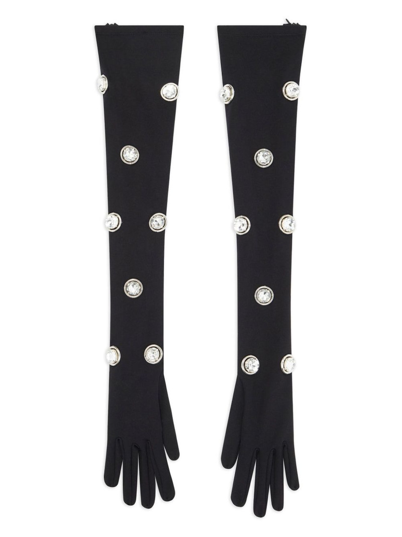 David Koma crystal-embellished long gloves outlook