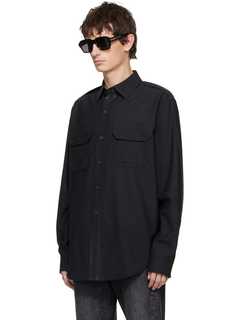 Maison Margiela Black Long-Sleeved Shirt outlook