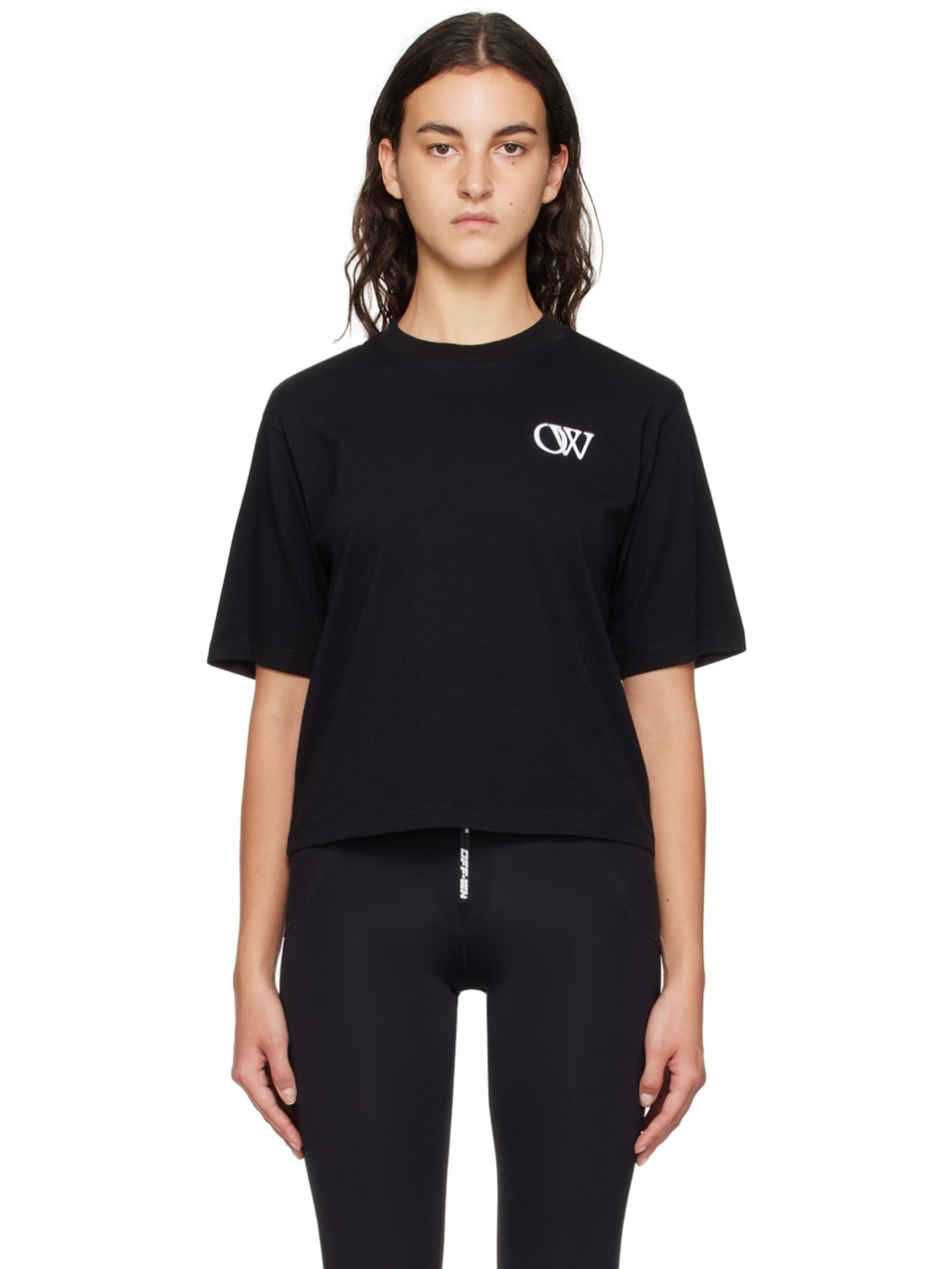 Black Flock Ow Basic T-Shirt - 1