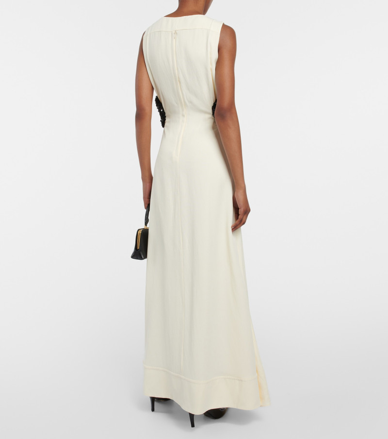 Knotted cutout crêpe gown 3