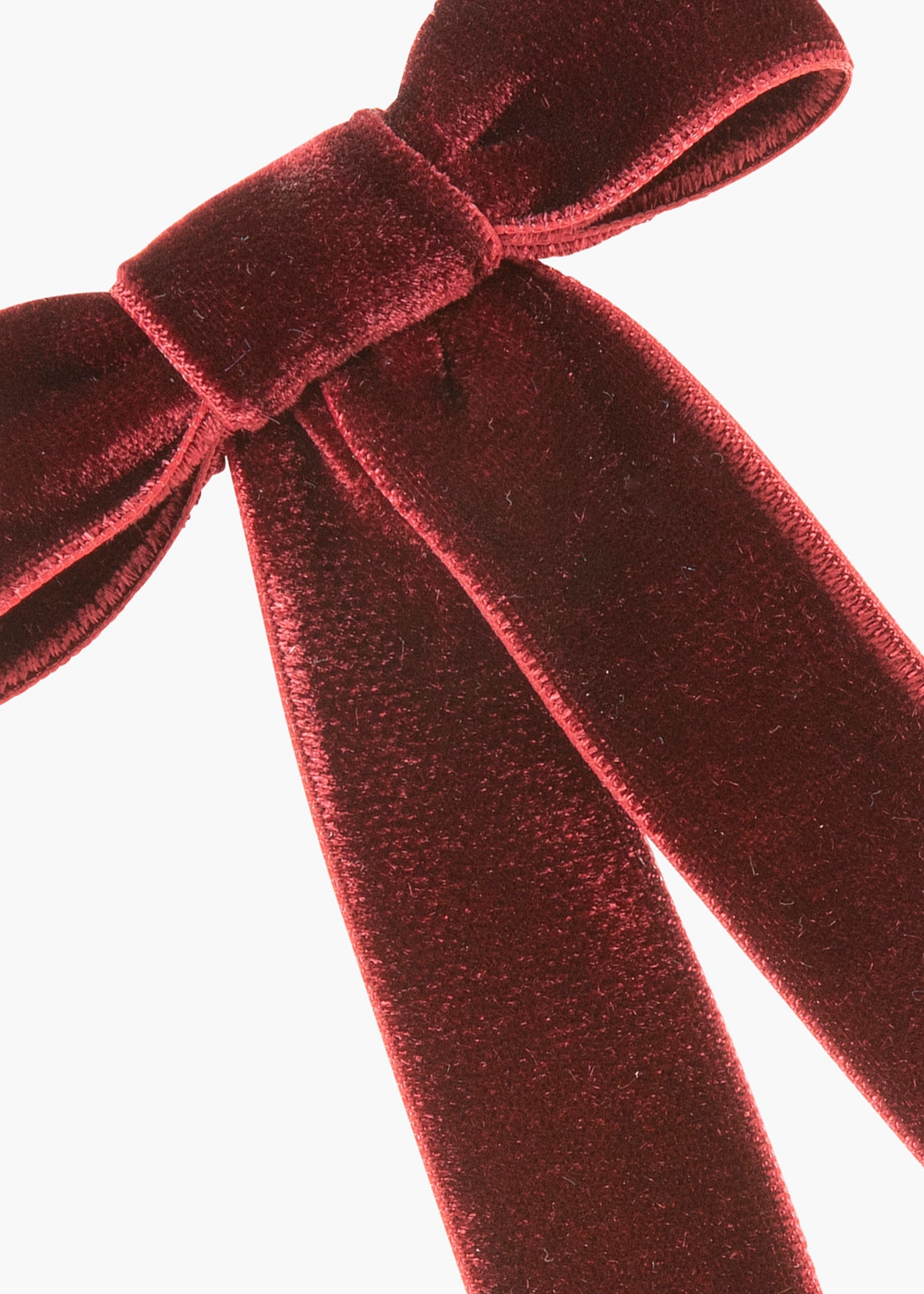 Velvet Bow Barrette - 4