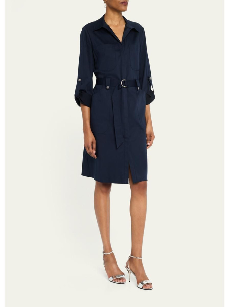 Caryss Belted A-Line Shirtdress 4