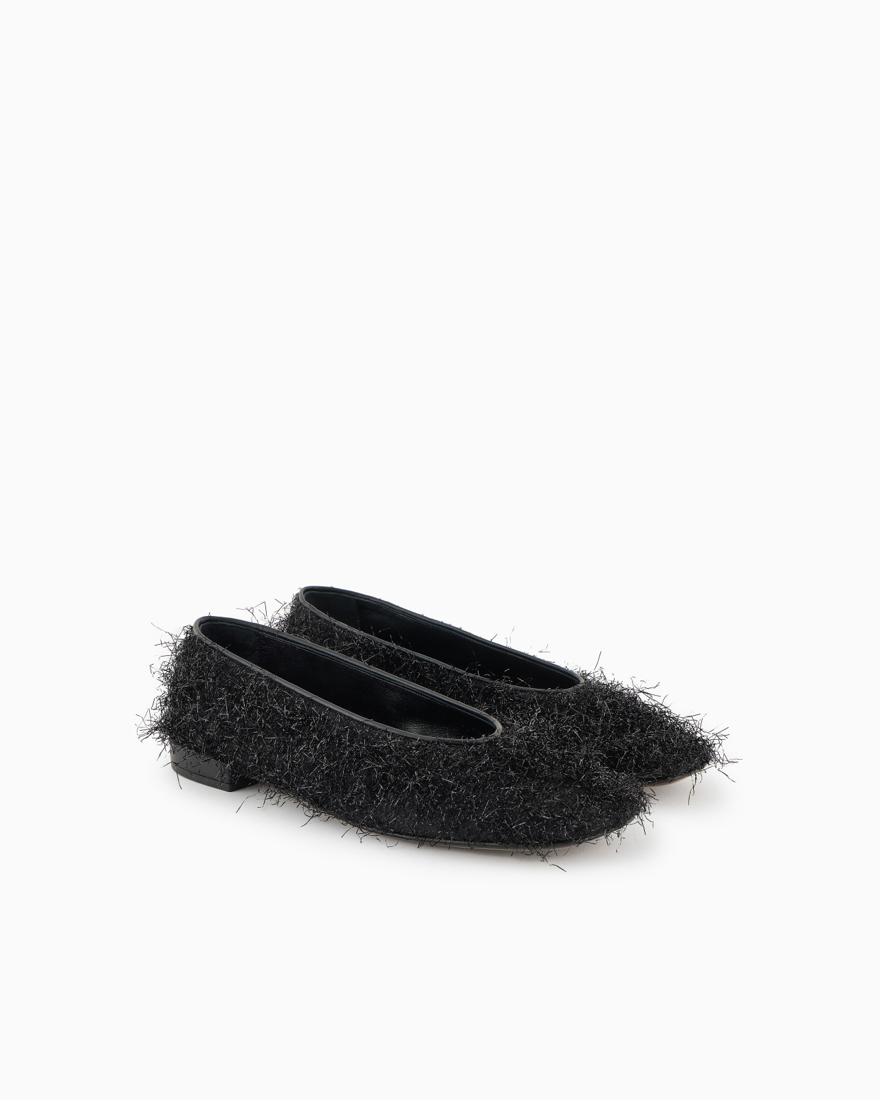 GIORGIO ARMANI X 10 CORSO COMO FAUX-FUR FABRIC BALLERINAS - 2
