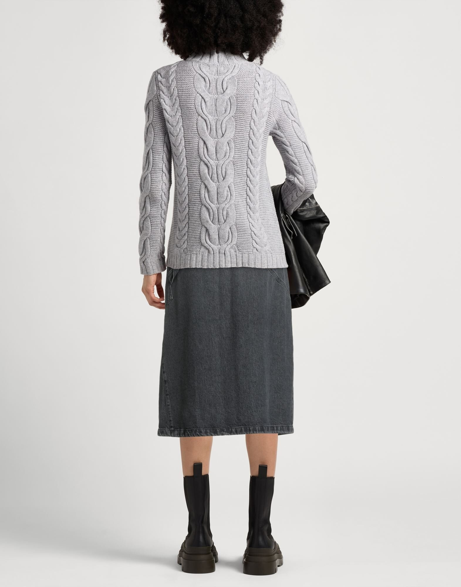 Black Women's Denim Skirt - 3