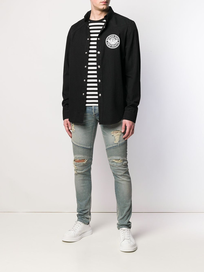 Balmain embroidered logo shirt outlook