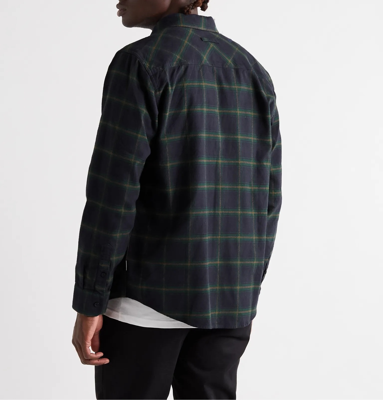 Checked Cotton-Flannel Shirt - 4