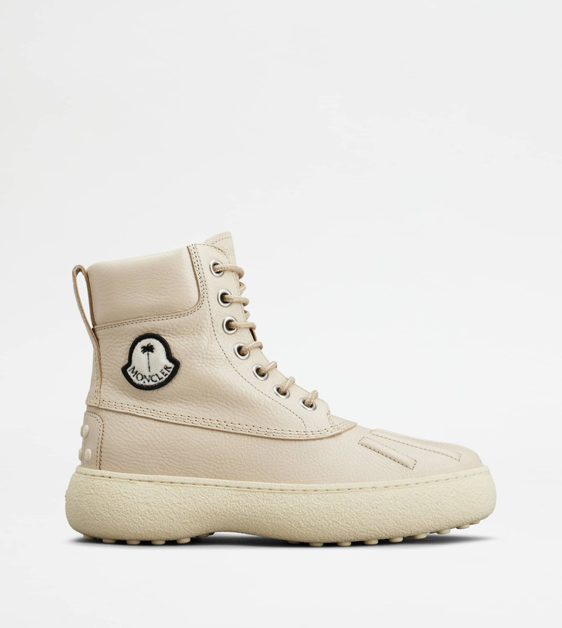 TOD'S W. G. BOOTS TOD'S X 8 MONCLER PALM ANGELS IN LEATHER - WHITE 1