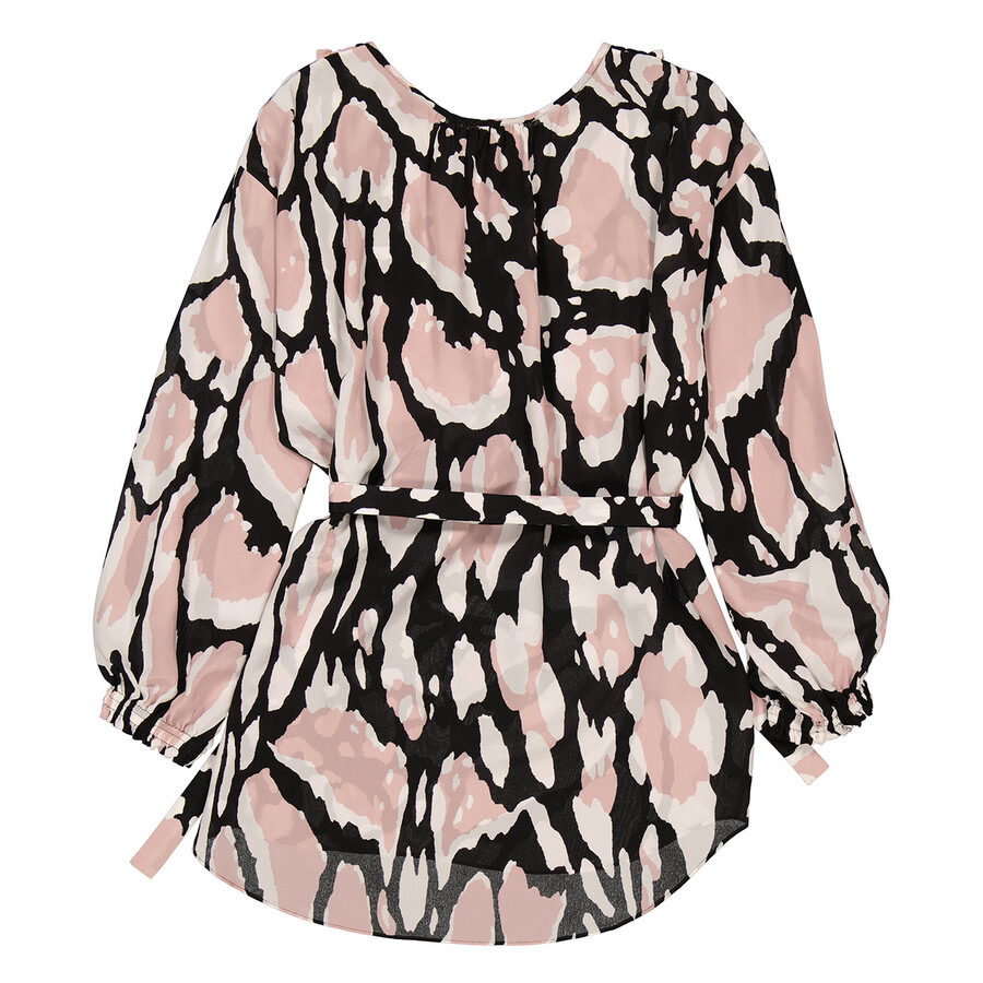 Roberto Cavalli Ladies Macro Lynx Print Tunic Silk Top - 5