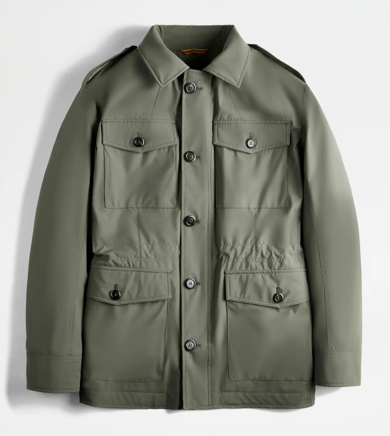 FIELD JACKET IN TECHNICAL FABRIC - GREEN 1